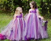 Purple pearl flower girl tutu dress, purple tutu dress, flower girl dress