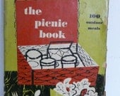 1957 Picnic Book, 100 Outdoor Meals by Marian Tracy, Picnic Cookbook, Hardcover with Dust Jacket - Collectible