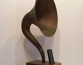 RARE Copper Colored Curved Neck Magnavox Acoustic  iPhone Speaker Dock -READY to SHIP-