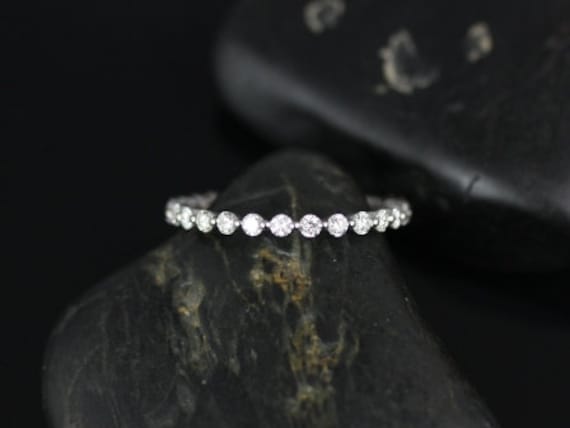Petite Bubble & Breathe 14kt White Gold Diamond Almost Eternity Band (Other Metals and Stone Options Available)