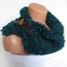 Hand Knitted Infinity Loop  Scarf,Neckwarmer,Green Circle Scarf,Cowl, Winter Accessories, Fall Fashion,Holiday Accossories,Chunky Scarf.