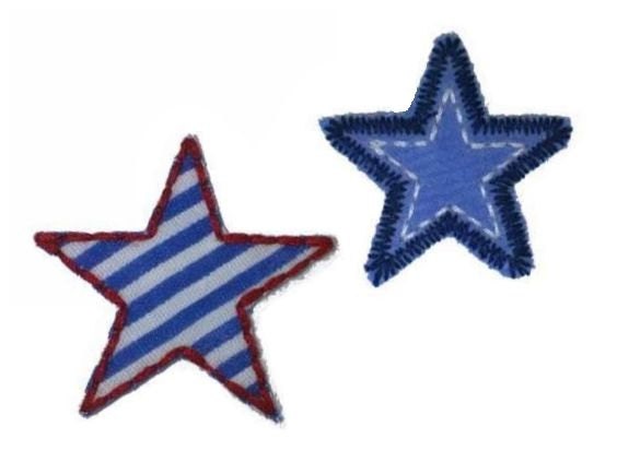 Iron on Applique 2 Star Patches
