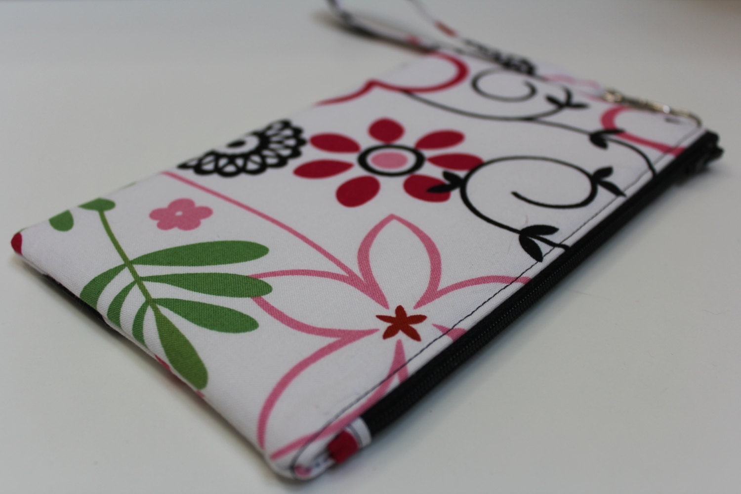 Small zip clutch wristlet padded purse wallet  cell phone case padded