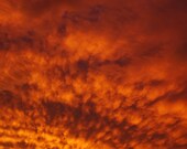 Sunset Cloud Photography, Nature Photography, Orange Clouds, Sunset Photography, Orange Home Decor 5 x 7 Fine Art Print