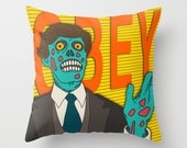 Decorative Pillow Cover, (16x16) THEY LIVE throw pillow case for the Home Decor by Modern Artist Jazzberry Blue