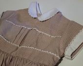 1950s gingham girls baby dress