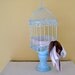 Blue Birdcage Card Box Wedding Card Holder - ready to ship