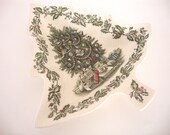 VINTAGE JOHNSON BROS Plate - Merry Christmas - Hand Engraved - Made in England - Candy Dish