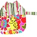 Little Dog's Dress Cotton Made to Order - One-piece Pastel Stripes and Bold Flowers - Pink, Green, White, Red & Black
