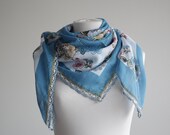 Blue cotton scarf