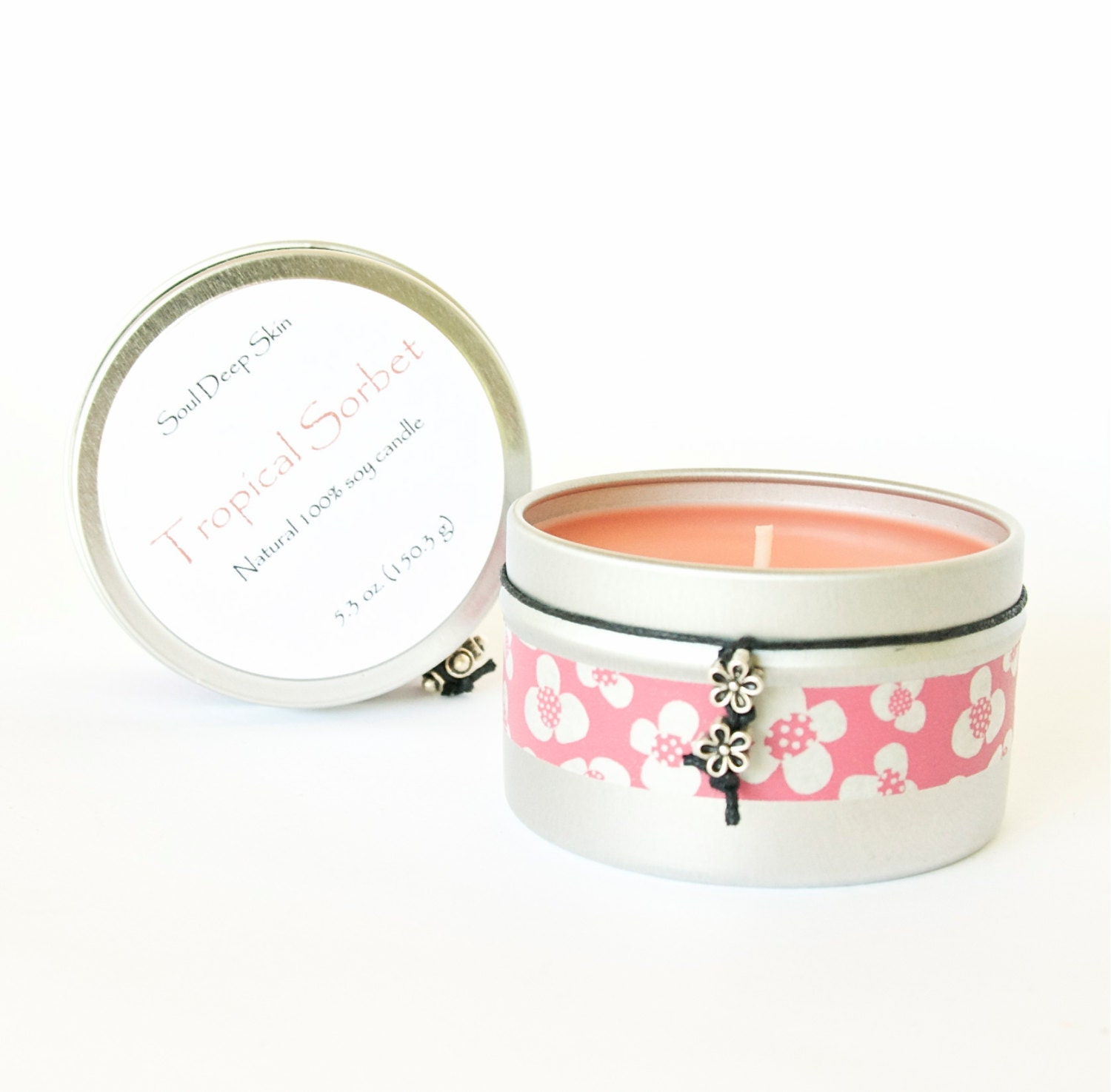 Tropical Sorbet - Pure Soy Candle - Vegan Friendly - Fresh Summery Scent