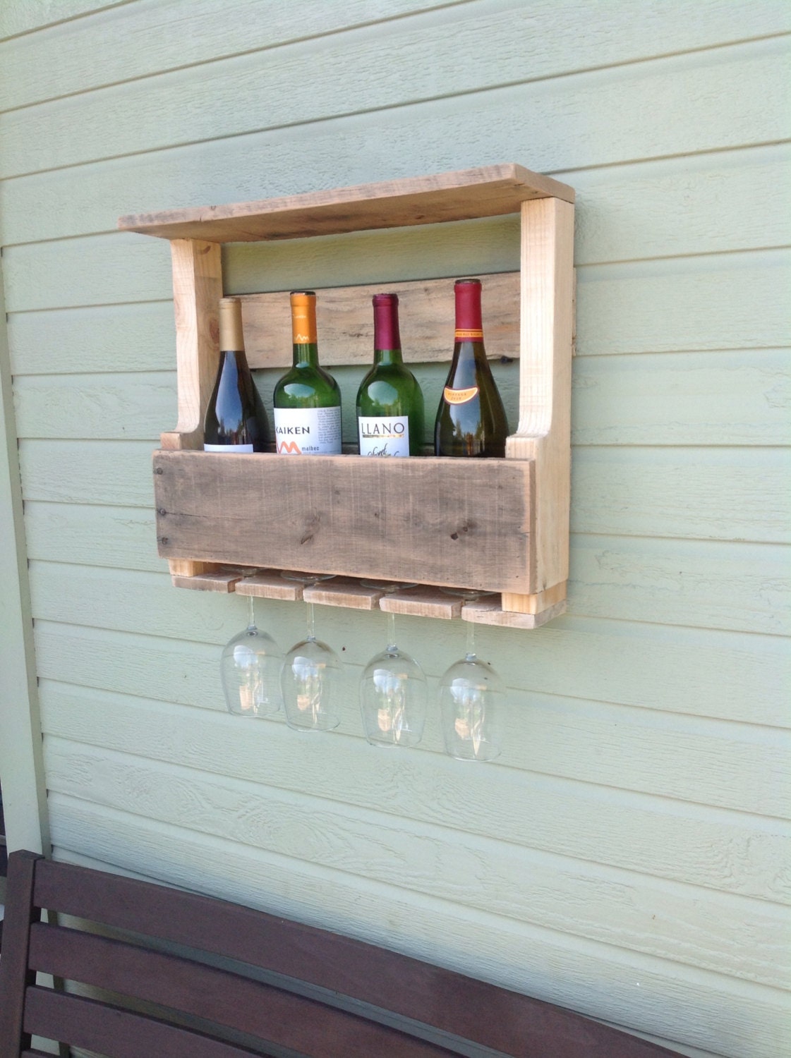 Reclaimed Wood Wine Rack