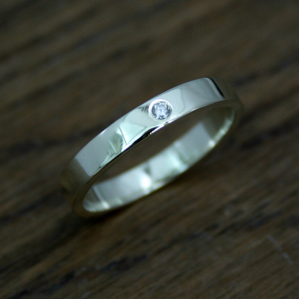 White Gold Diamond Engagement Ring, Ethical Jewellery, Conflict Free Diamond, Made to Order, UK Handmade