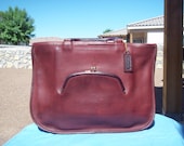 Burgundy Leather Coach Bonnie Cashin Kisslock Bag