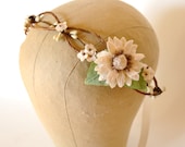 Woodland Hair Wreath, Headpiece, Hairpiece, Flower Crown, Vine Crown, Vine, Bohemian, Boho, Halo, Headband, Circlet - SPRITE