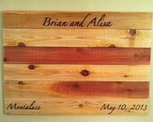 Wedding Guest Book Alternative, Custom Wedding Guestbook on Wood Slat Canvas, Rustic Wedding Guest Book