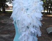 tattered, shabby chic scarf, vintage wedding dress lace, infinity scarf