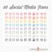 88 Watercolour social media icons for blogs and web