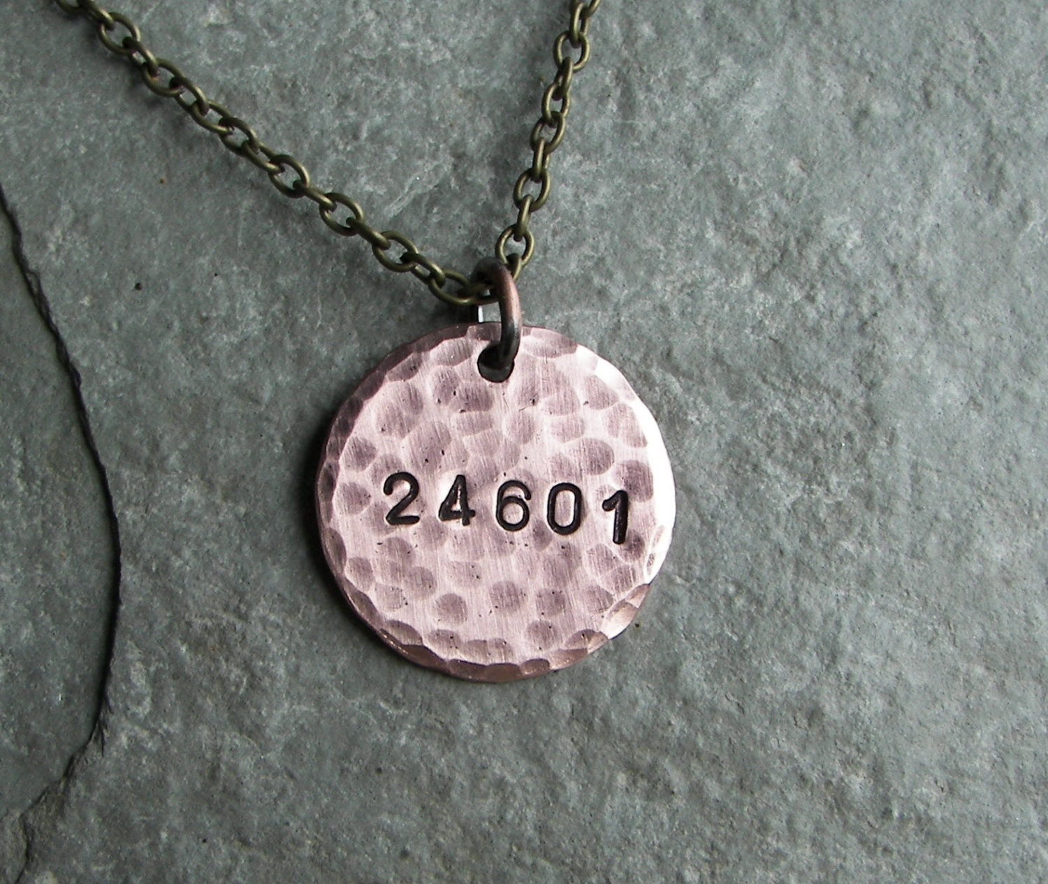 Les Miserables Inspired - 24601 - A Hand Stamped Necklace