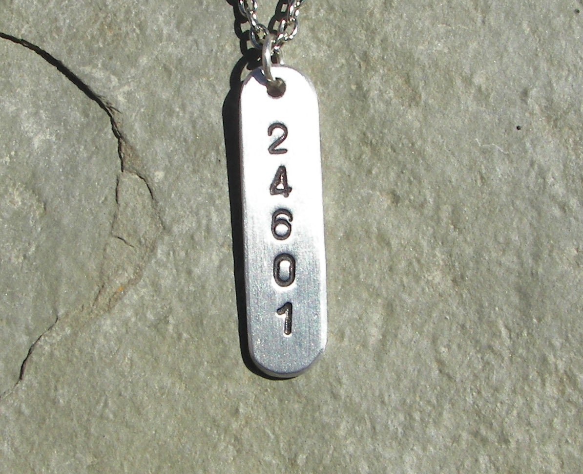 Les Miserables Inspired - 24601 - A Hand Stamped Aluminum Necklace