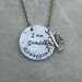 Hand Stamped Divergent Faction Necklaces -  I am Divergent, Candor with Scales Charm