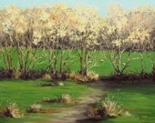 Original Landscape Painting "Winter Greens"