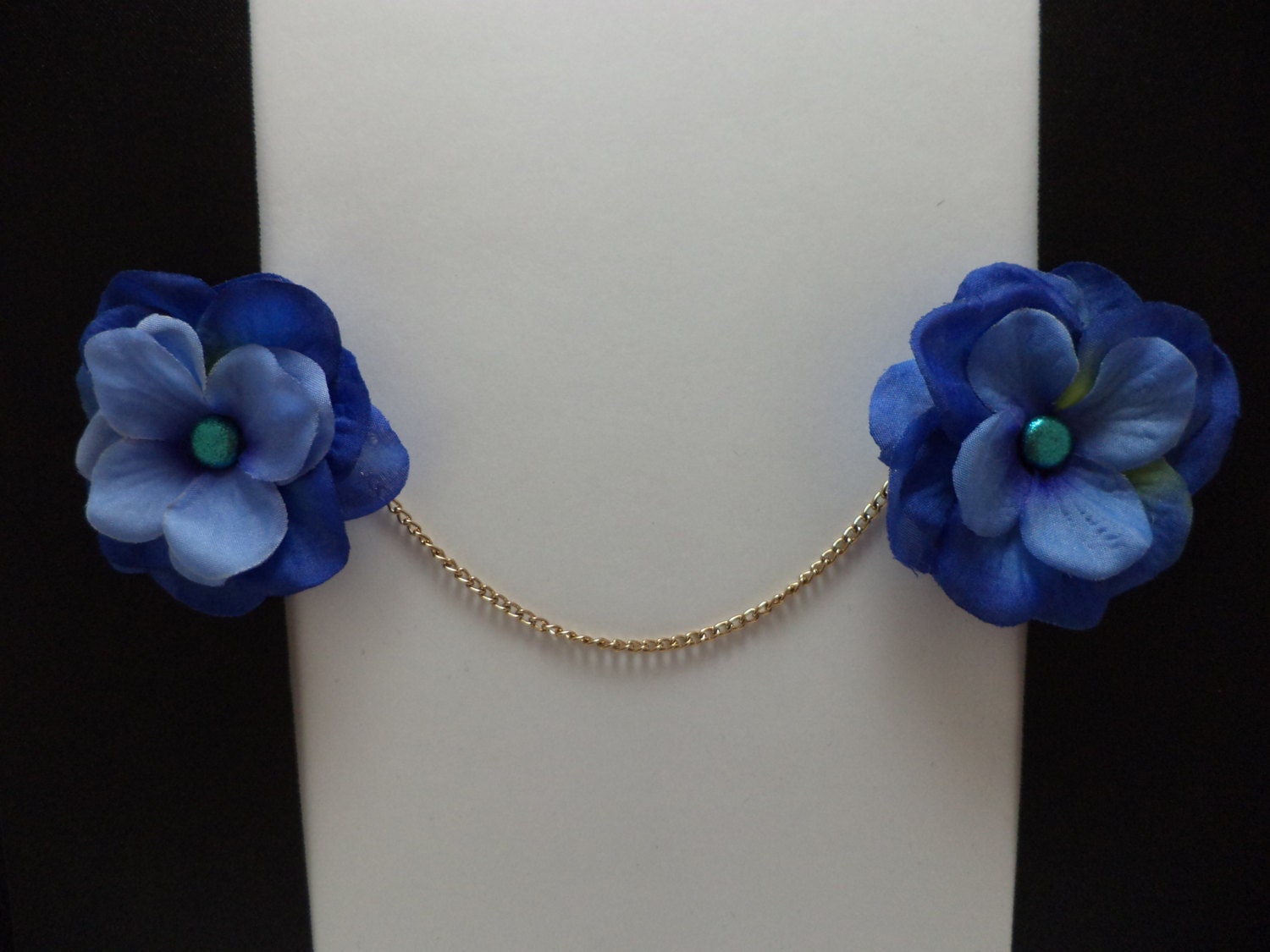 Rockabilly, Psychobilly, Pin Up Girl, Retro, Blue, Flower, Sweater Clips