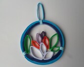 Circle wall hanging Abstract door hanging Paper wall art