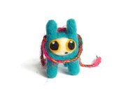 Amigurumi Flump Sculpture - Needle Felted Monster Sculpture (Fern Flump)