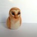 Needle Felted Owl - Miniature Felt Barn Owl Soft Sculpture (Bird)