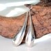 Vintage Sterling Silver Drop Dangles Puffy Silver