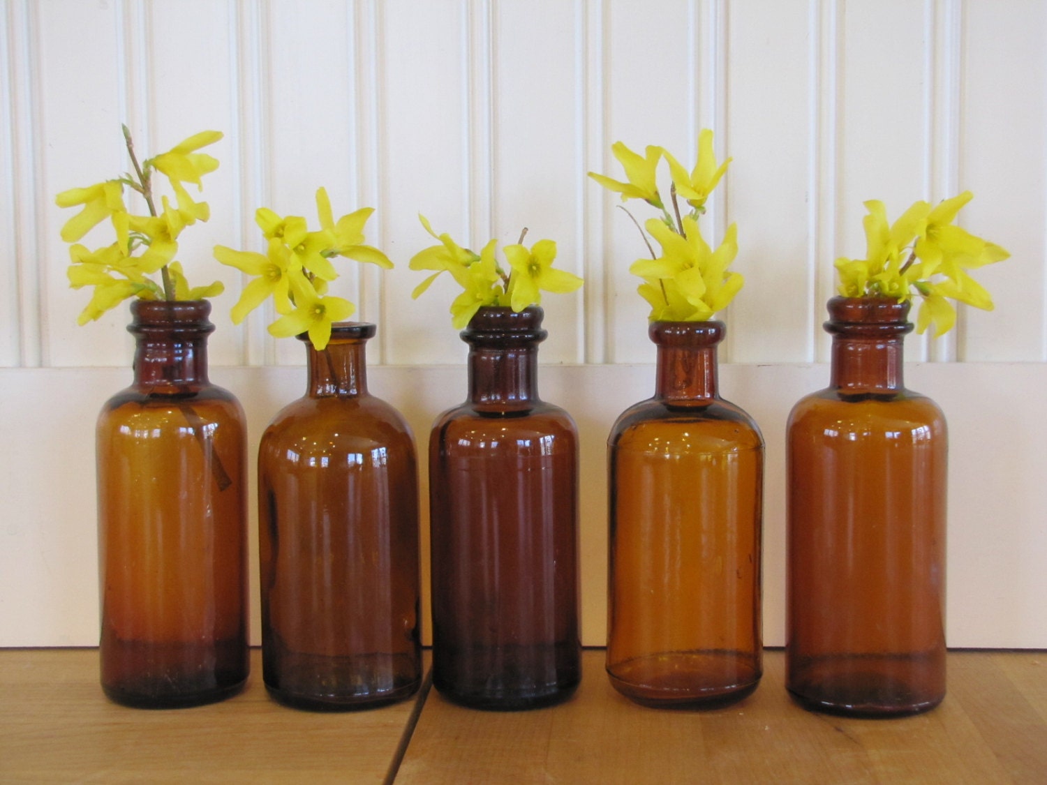 5 Medicine Bottles, Medicine Bottles, Vintage Bottles, Apothecary Bottles, Extract Bottles, Amber bottles