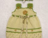 Sweet Cotton Yellow Daisy Baby Jumper with Matching Headband
