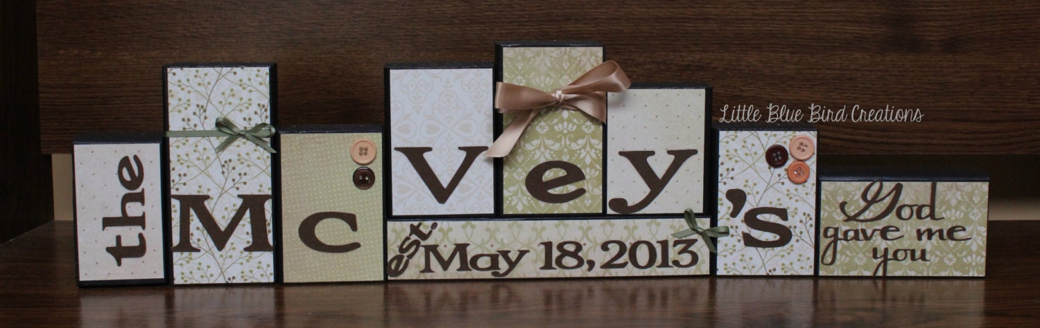 Personalized Family Wooden Block Sets-Home Decor