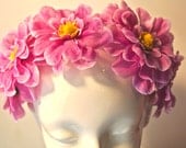 Pink Daisy Beautiful Custom Floral Crown