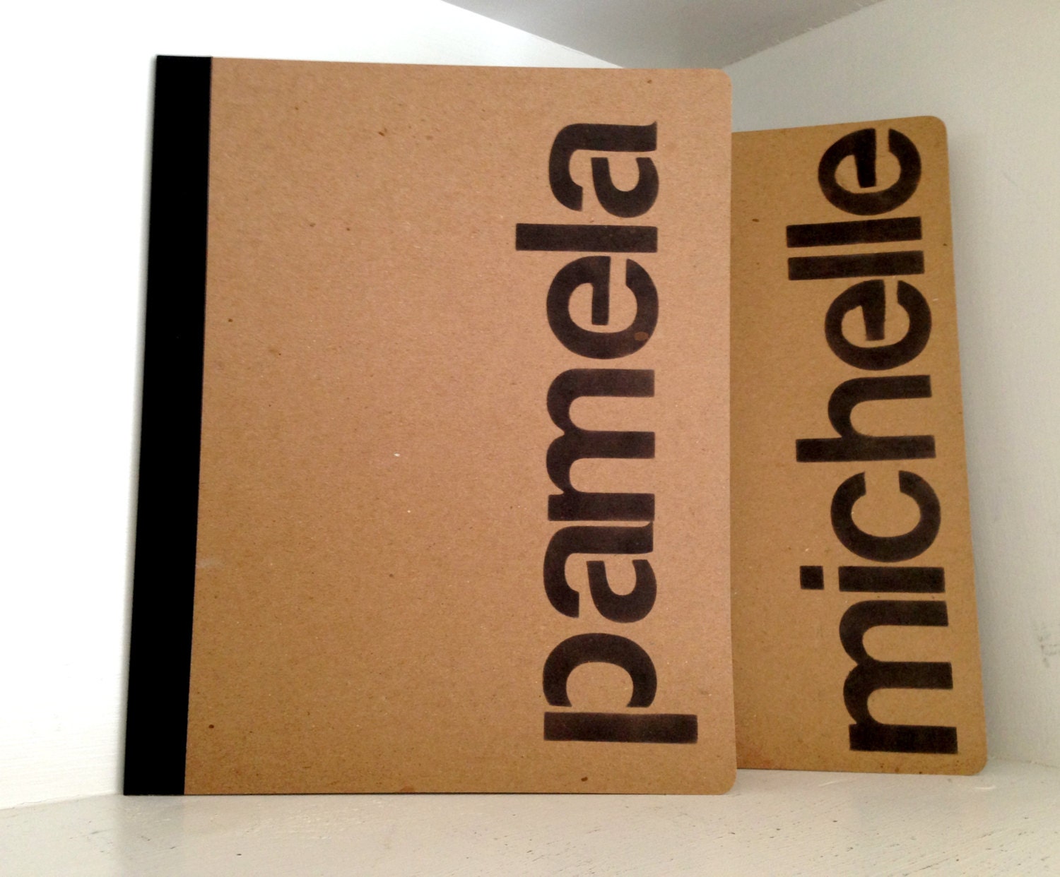Personalized Kraft Brown Graffiti Post Consumer Recycled Notebook Monogrammed