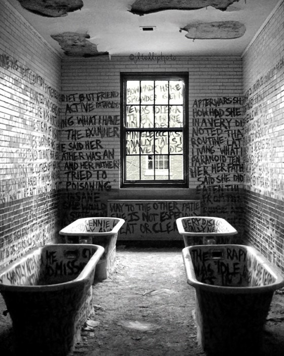 Abandoned Asylum - Manteno State Hospital, Illinois - 8x10 Black and White Photography Print