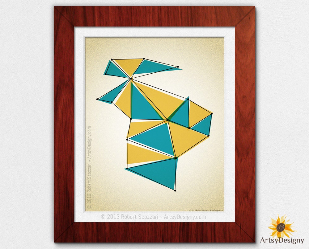 Origami 1 - Abstract Digital Print - Contemporary Art - Modern Art - 8x10