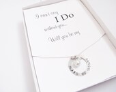 Maid of Honor / Bridesmaid - Personalized Hand Stamped Bridal Jewelry Set