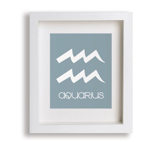 Baby's First Art Print - Aquarius 8x10 - Children Decor, Nursery Wall Art, Children Art, Playroom Decor, Zodiac, Astrology, Horoscope