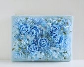 The Blue Field Clutch - blue flower clutch, spring season