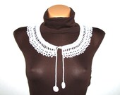 White crochet collar Peter Pan COLLAR Lace necklace Summer fall fashion