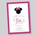 minnie mouse birthday party invitation . custom