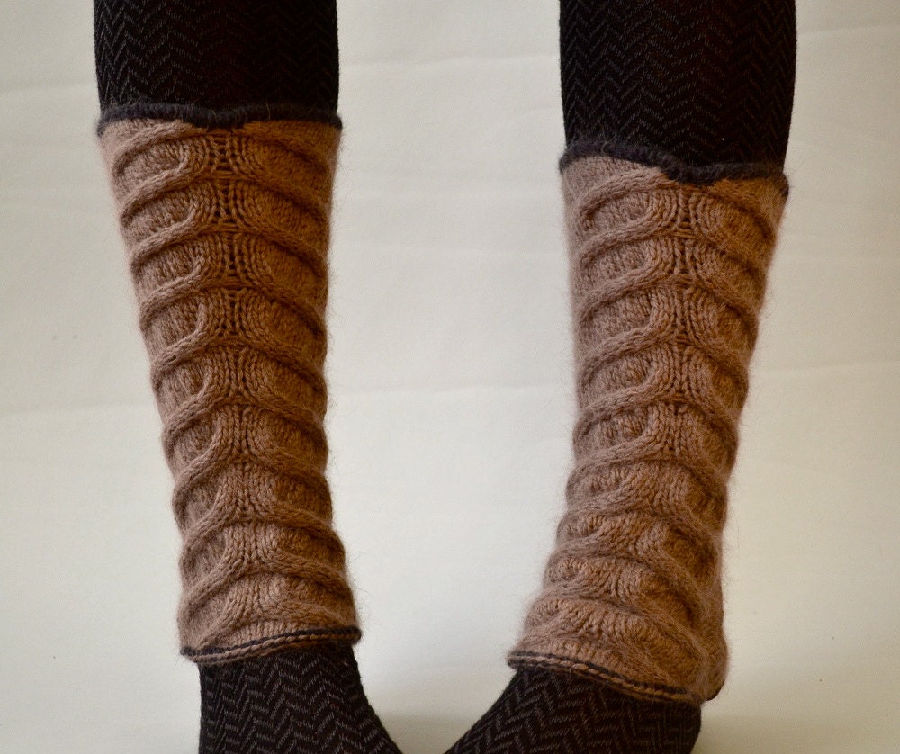 Angora Cable Leg Warmers