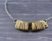 Industrial Zipper Bracelet, Brass Hardware & Steel Chain UNISEX