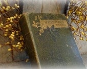 whittier's poems / pretty victorian antique book / john greenleaf whittier  / mid 1800's paper ephemera prop / EPSTeam