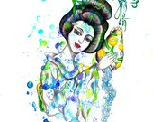 Aquarius, The Freedom Lover: Jan 21 - Feb 19 / ART PRINT / LARGE / 21" X 28"