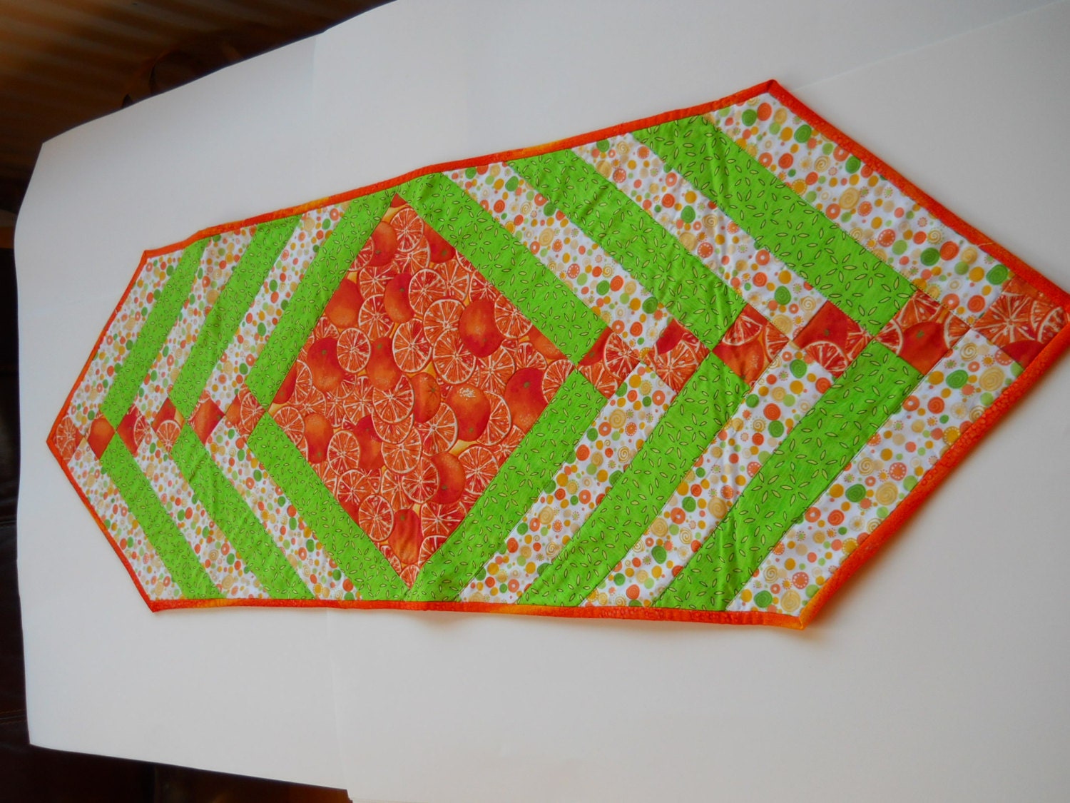 Summer Table runner . Patio Table runner .  Mug Rug