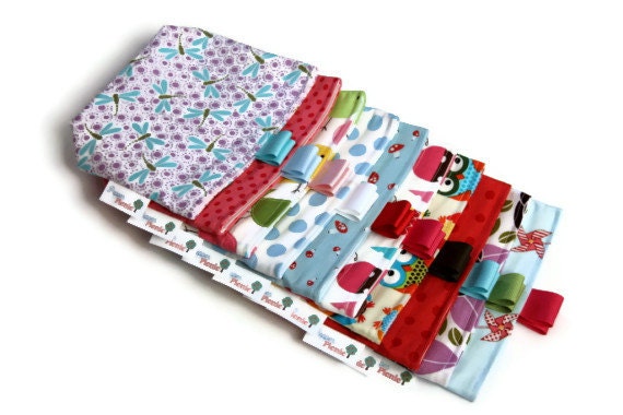 Reusable Snack Bags, Set of 10, Eco Friendly, Birthday Party Favors/Loot Bags/Goody Bags, Assortment of Girl Fabrics