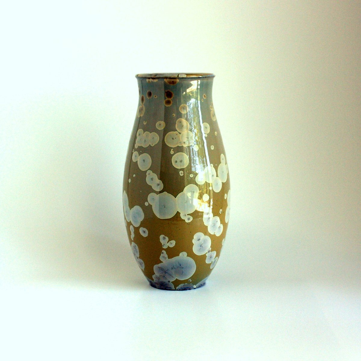 Amber Crystalline Vase